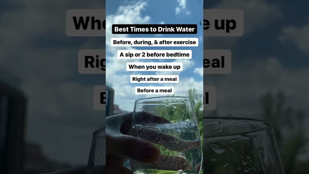 Best Times to Drink Water