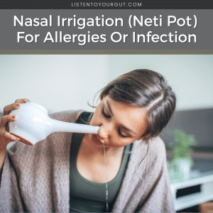 Nasal rinse (Neti Pot) for allergies or infections Nasal rinse (Neti Pot) for allergies or infections