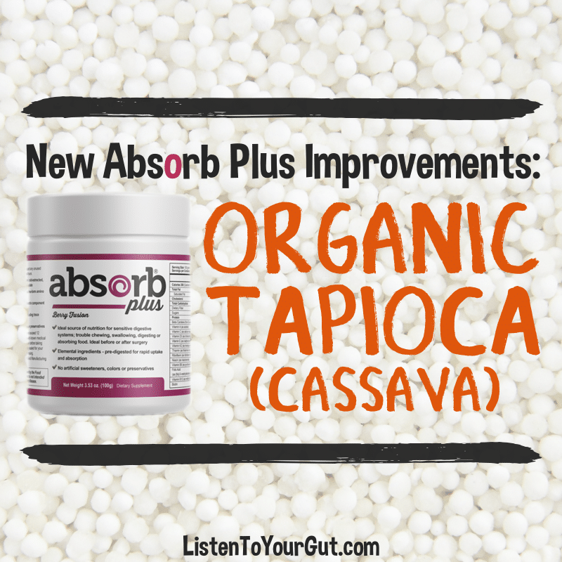 New improvements to Absorb Plus – organic tapioca (cassava)! New improvements to Absorb Plus – organic tapioca (cassava)!